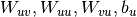 W_{uv},W_{uu},W_{vu},b_u