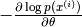 -\frac{\partial  \log p(x^{(i)})}{\partial
\theta}