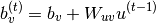 b_v^{(t)} = b_v + W_{uv} u^{(t-1)}